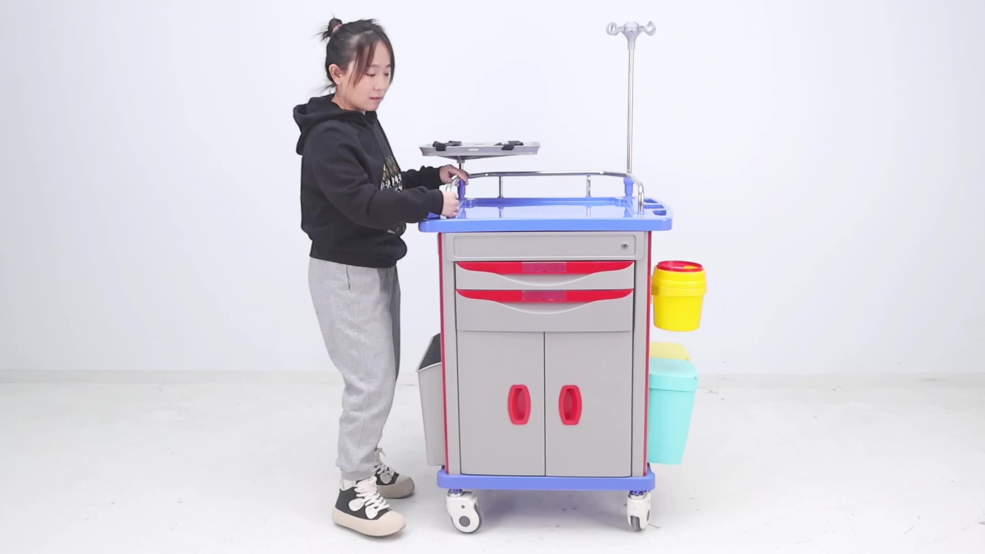 Orp Hospital Clinic Medical Emergency Multifunction Crash Cart,Abs