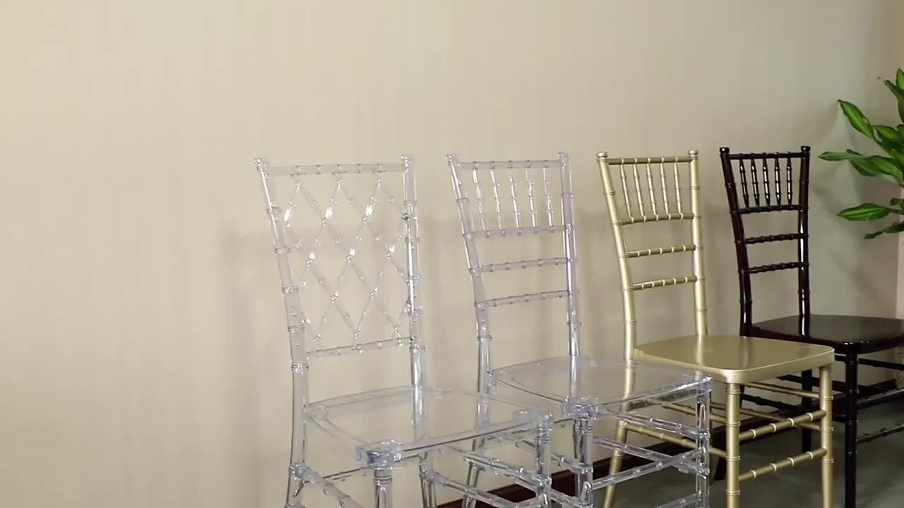 Modern Clear Crystal Transparent Tiffany Acrylic Chiavari Chairs For