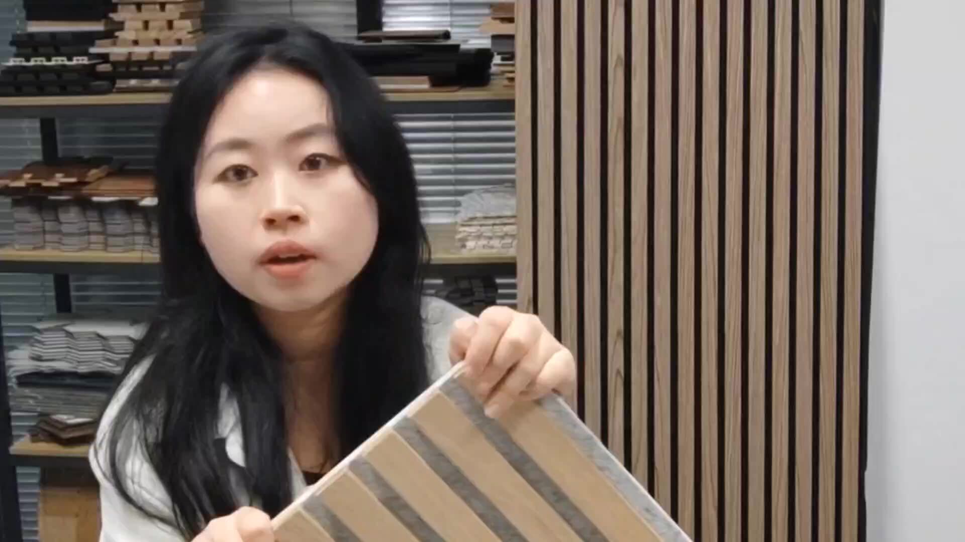 Kasaro Akupanel Office Studio Wooden Wall Decors Mdf Ceiling Fluted Wall Panels Acoustic Wall