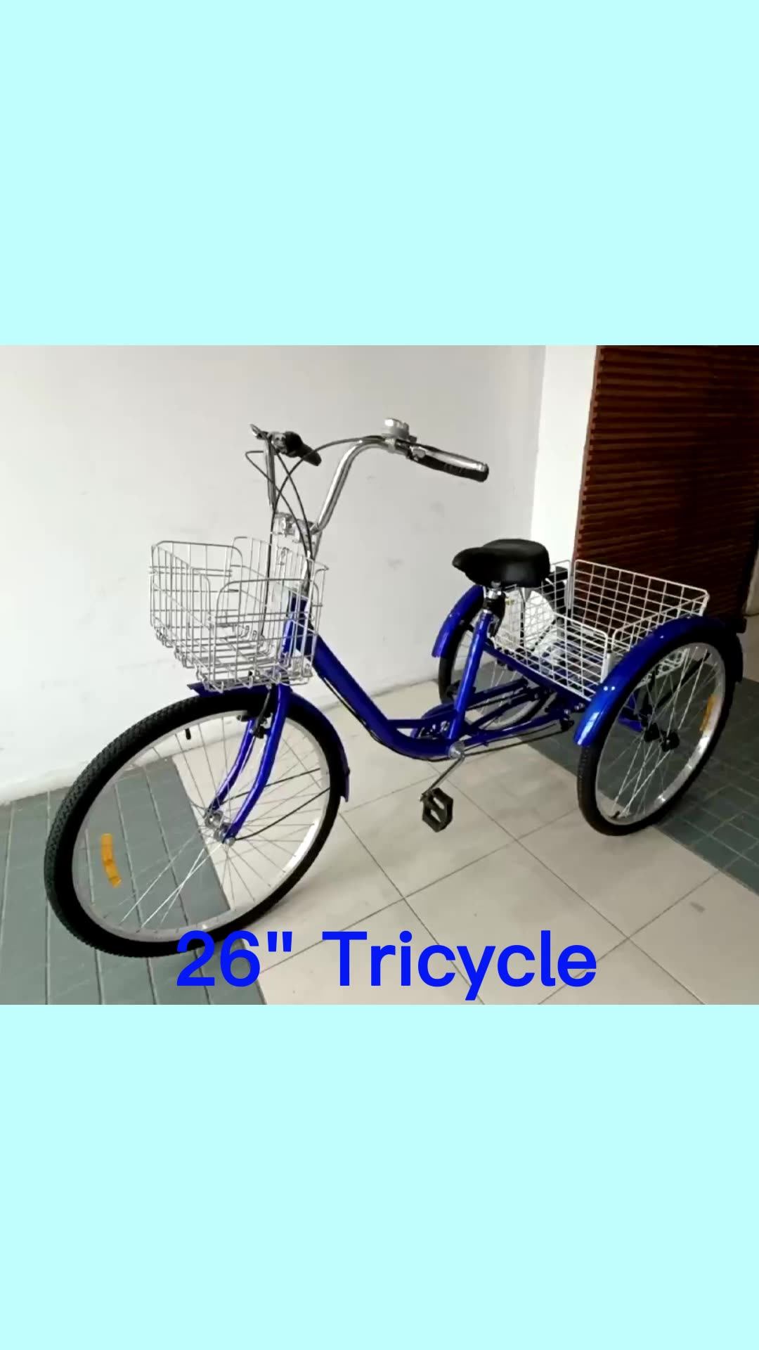 Three Wheels Adult Tricycle/cargo Tricycle Trike With Rear Basket