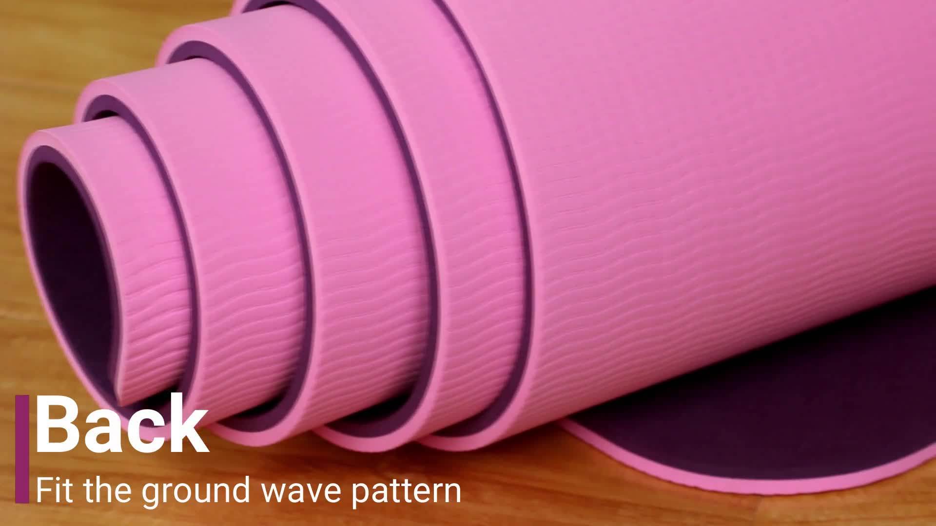 Yoga Pilates Exercise Thick Large Tpe Yoga Mat Custom Printed Yoga Mats