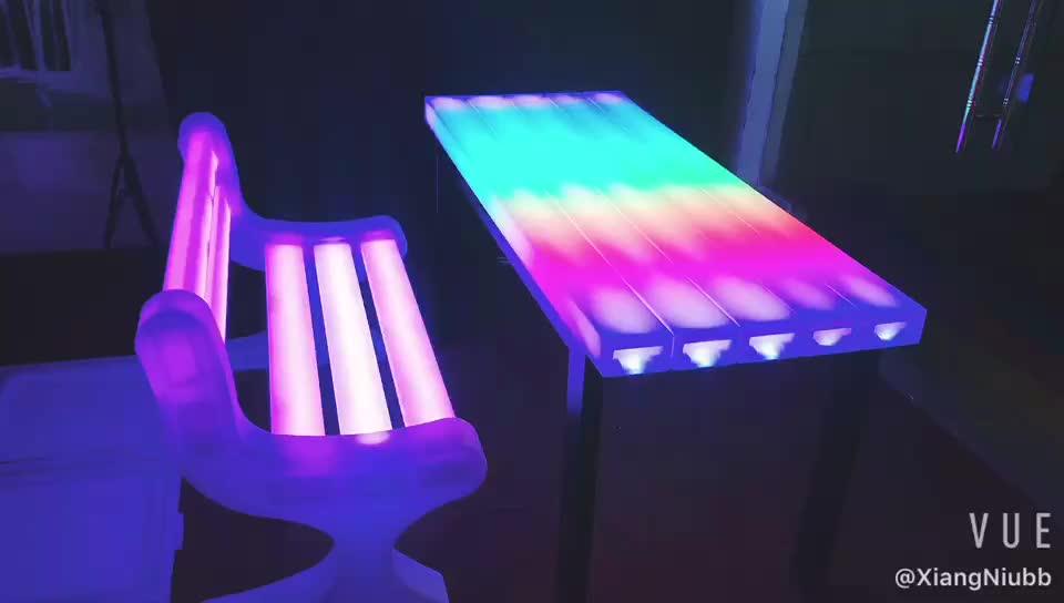 Waterproof Led Lighting Park Long Chair Led Illuminated Furniture