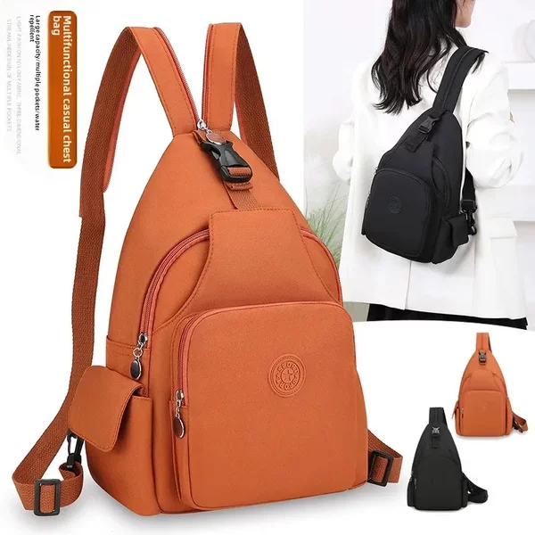 Fashion Chest Bag Backpack Fashion Trend 2024 New Women's Chest Bag Casual Anti-splashing Bag Multifunctional Chest Bag