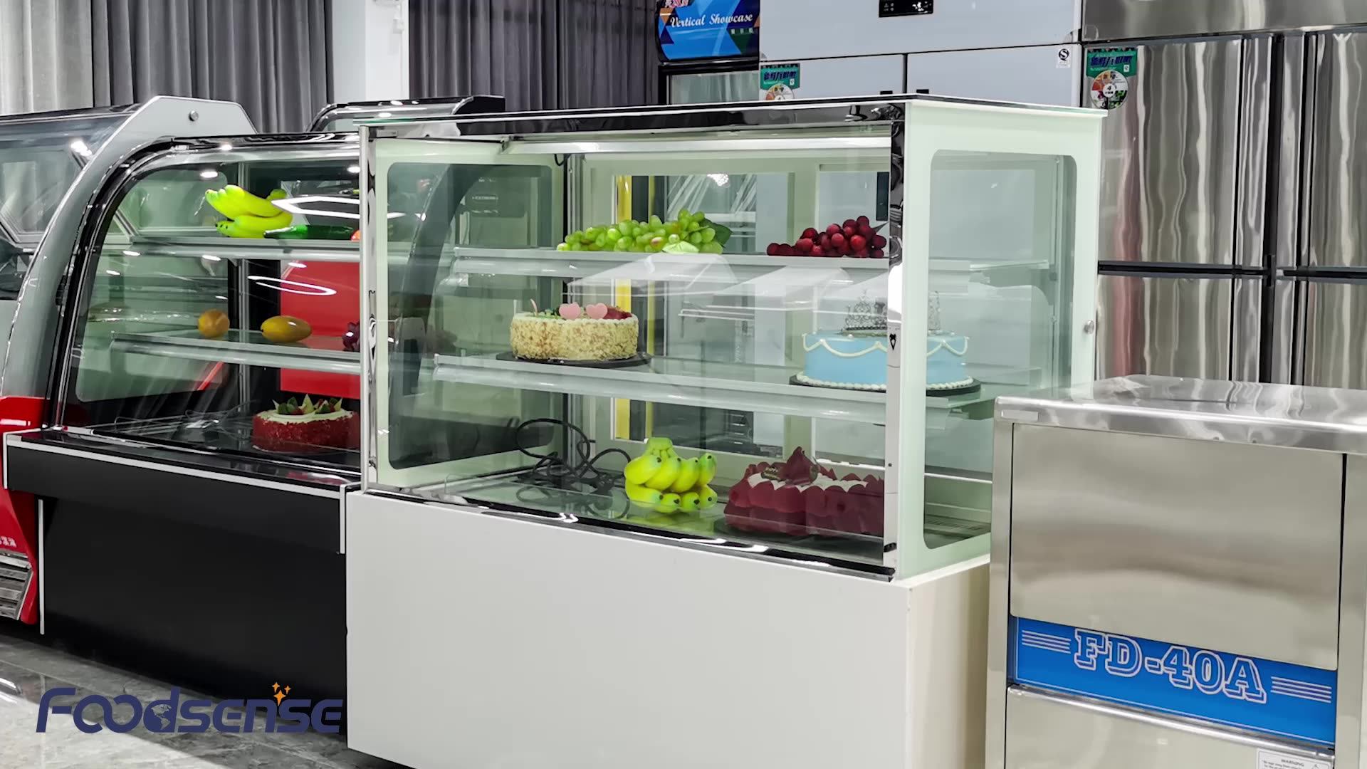 Commercial Stainless Steel Countertop Mini Buffet Glass Refrigerated