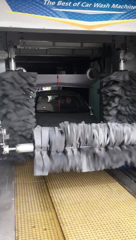 Automatic New Model Tunnel Car Wash Machine/ Tunnel Car Wash System With 9 Brushes High Pressure