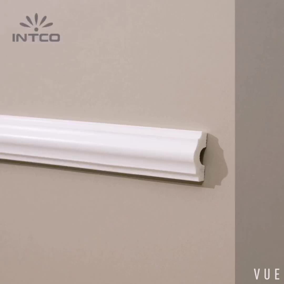 Intco 3.7x1.7cm Waterproof Plastic White Moulding Construction Edge