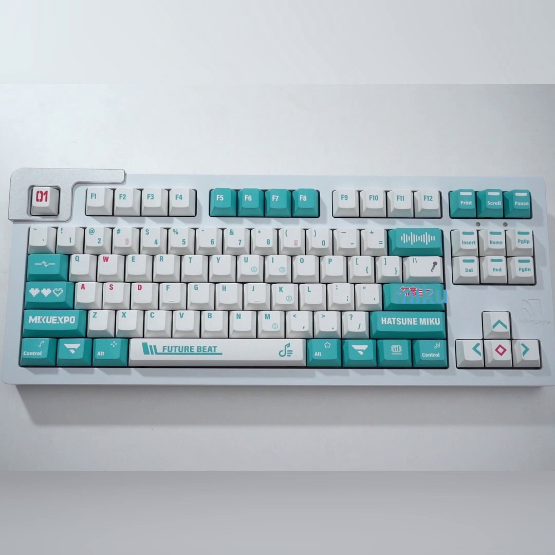 二次元狂喜！MIKU初音键帽套装开箱，蓝调控魂都炸了