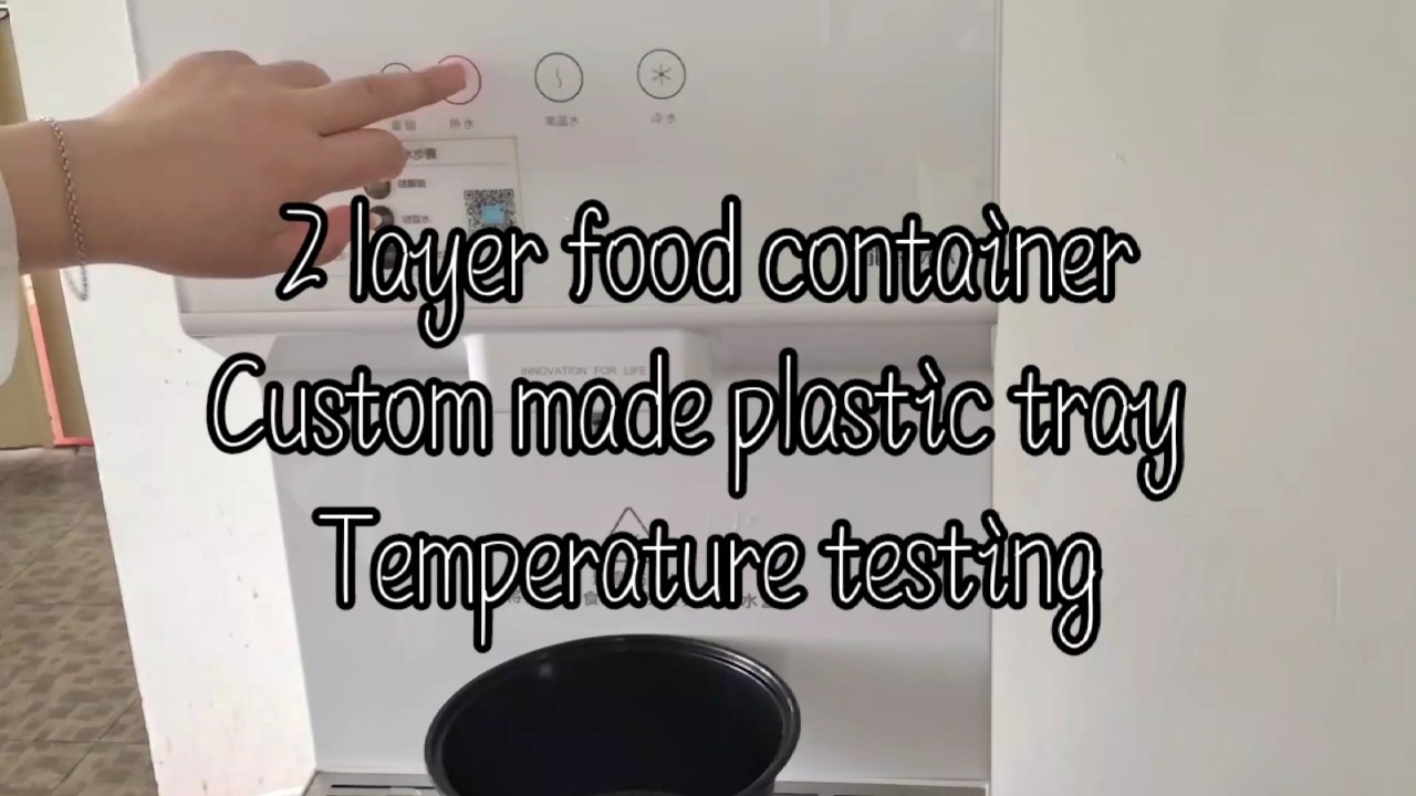 Customized Plastic Blister To Go Disposable Packaging Lunch Box 3 Compartment Food Container