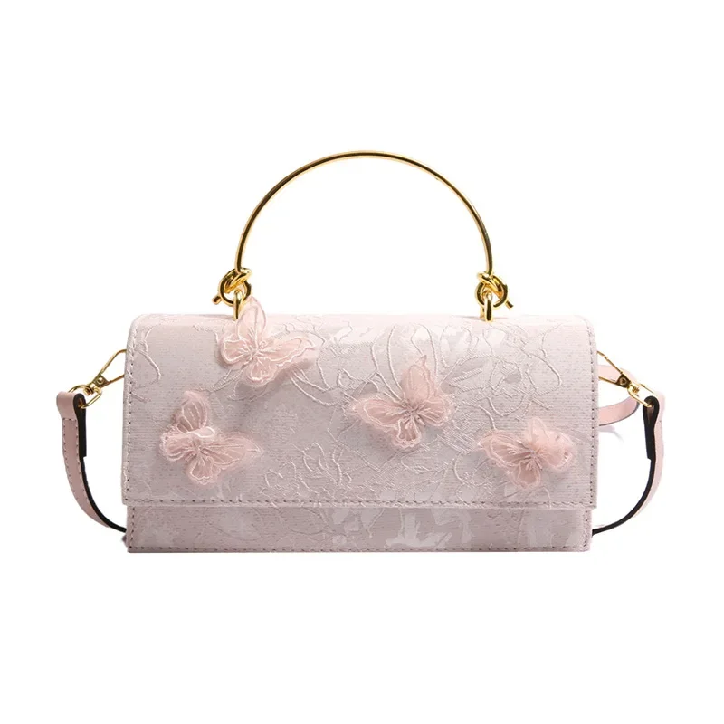 High-end Butterfly Bag Women's Bag 2024 Season New Fashion Small Square Bag Niche Casual All-match Shoulder Bag