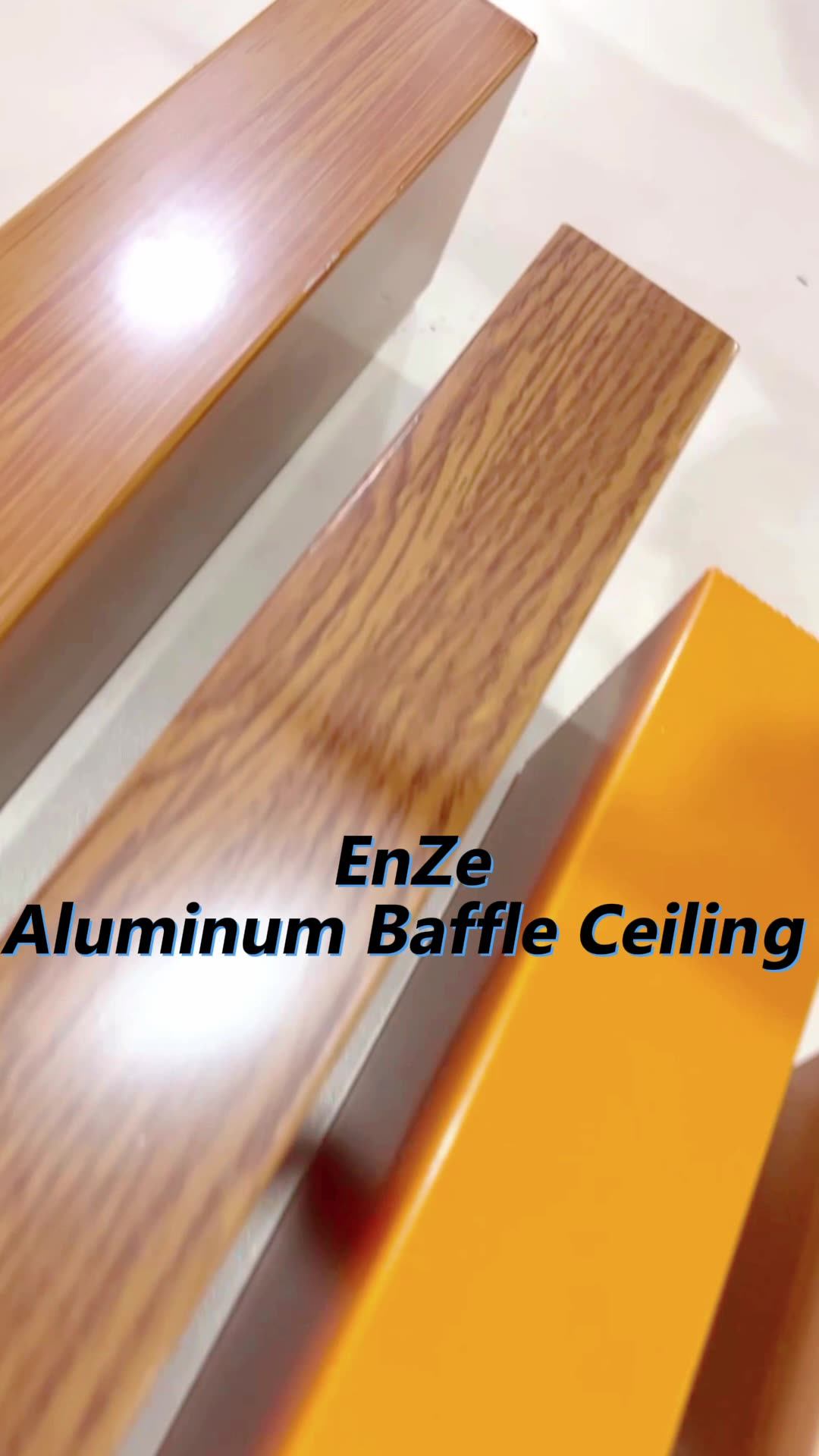 Metallic False Ceiling Wooden Grain Aluminum Cealing Board Suspended