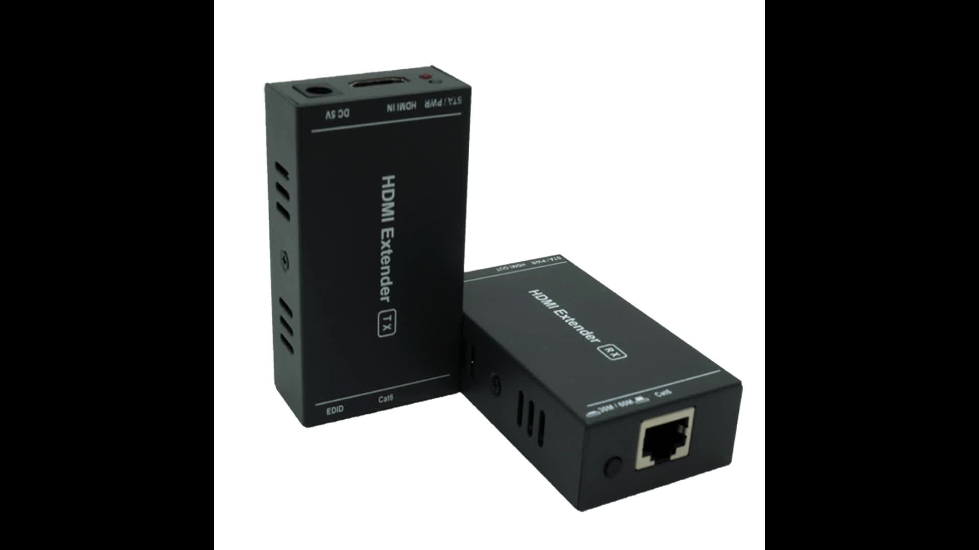 Pway 60m Hdmi Extender Lossless Video And Audio Transmission Poe Power