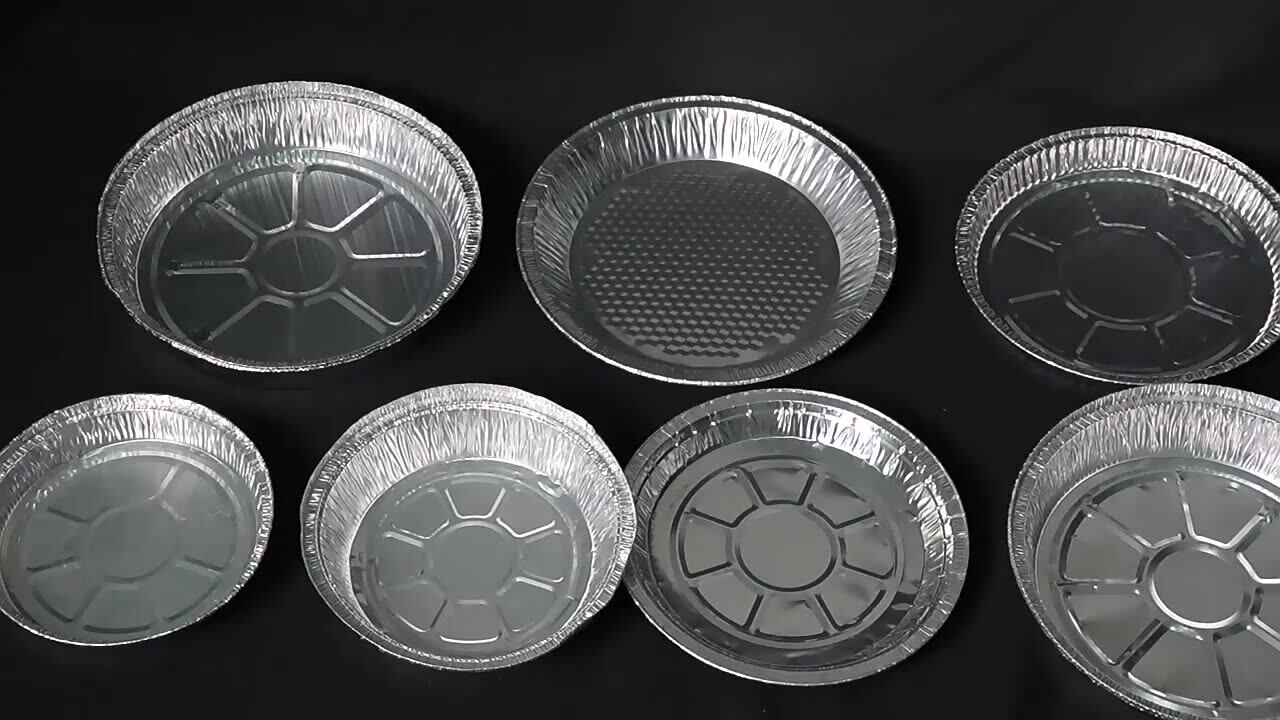 7" 8" 9" Inch Round Aluminum Foil Container With Clear Lid Air Fryer