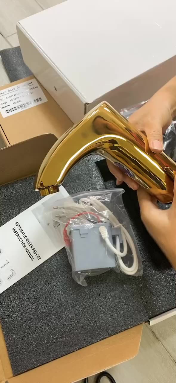 Brass Bathroom Sink Faucets Motion Touchless Hand Wash Automatic Sensor