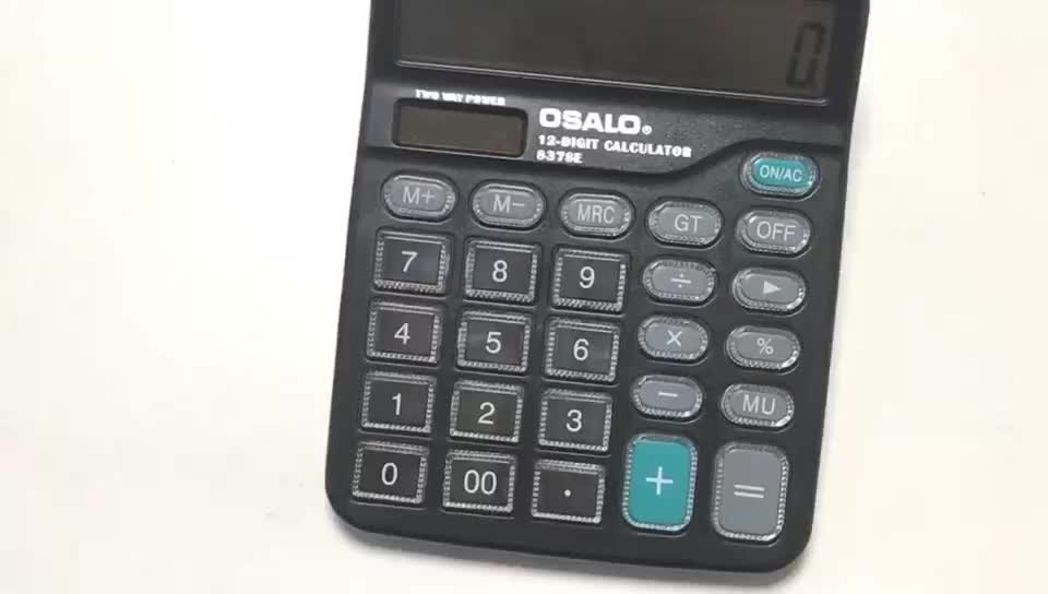 High Quality Calculator 12 Digits Durable Crystal Button