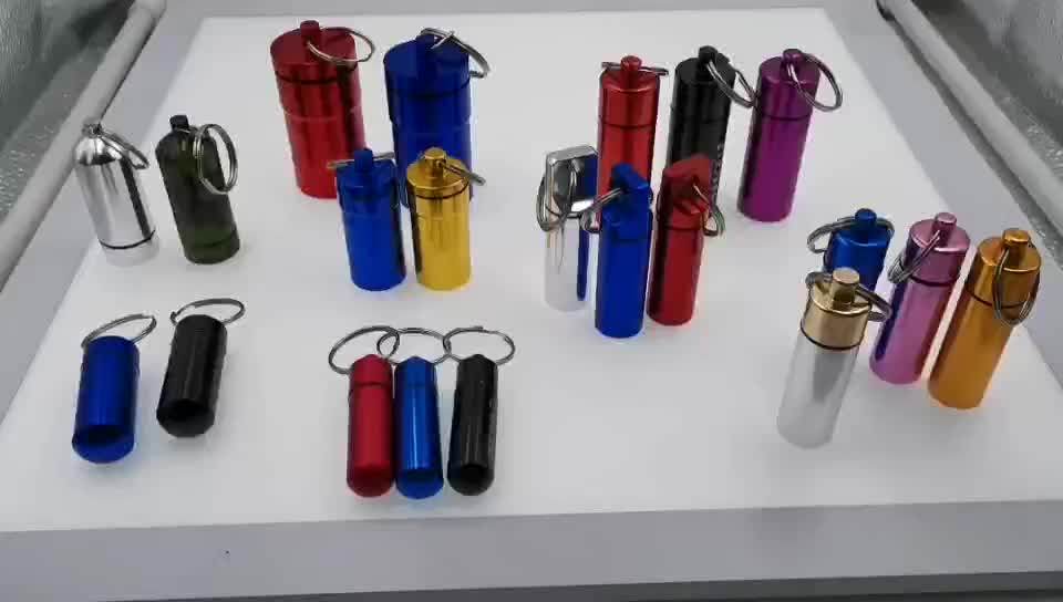 Portable Aluminum Waterproof Earplugs Keychain Container Pill Storage