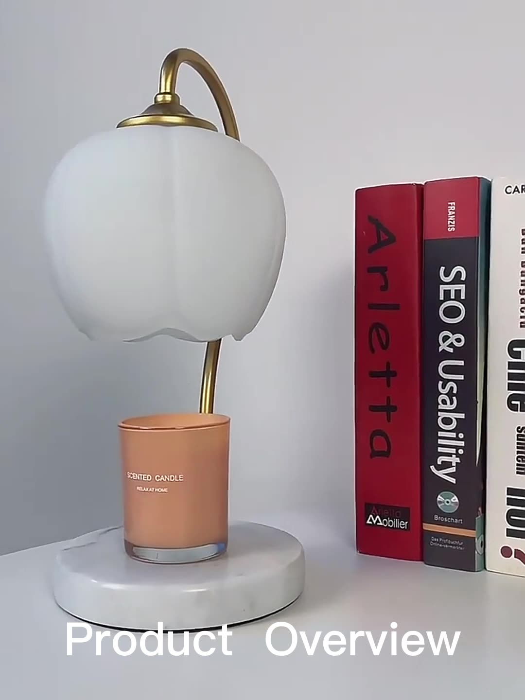 White Cute Luxury Aromatherapy Night Lamp Candle Warmer Electric Lamp