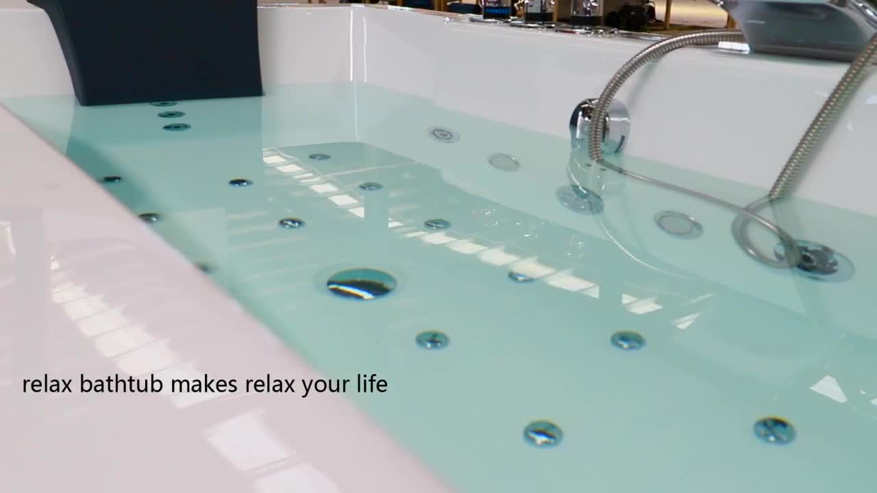 Freestanding Bathtub Hydro Whirlpool Bath Acrylic Sex Massage Bathtub 