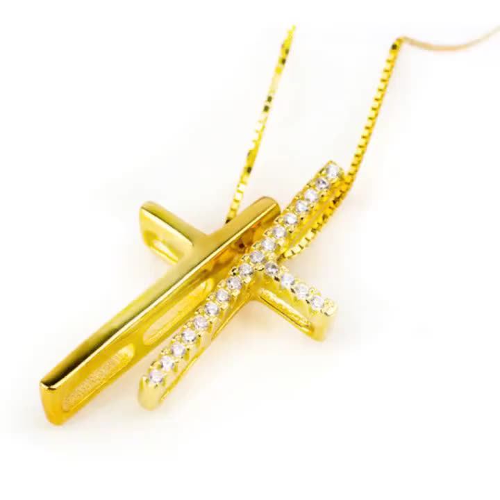 Fashion Jewelry Cross Pendant Necklace Set 24k Gold Jewellery Dubai