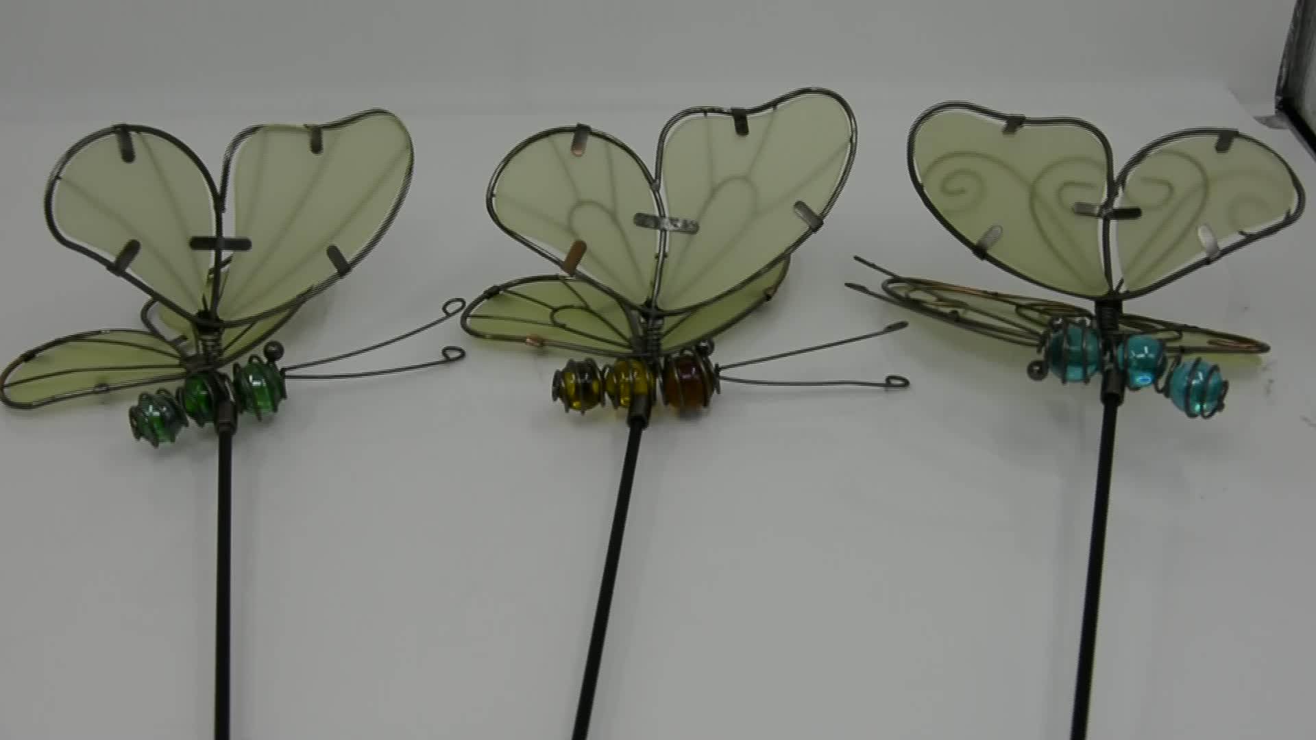 Glow In The Dark Butterfly Metal Garden Decor Butterfly Garden Stakes