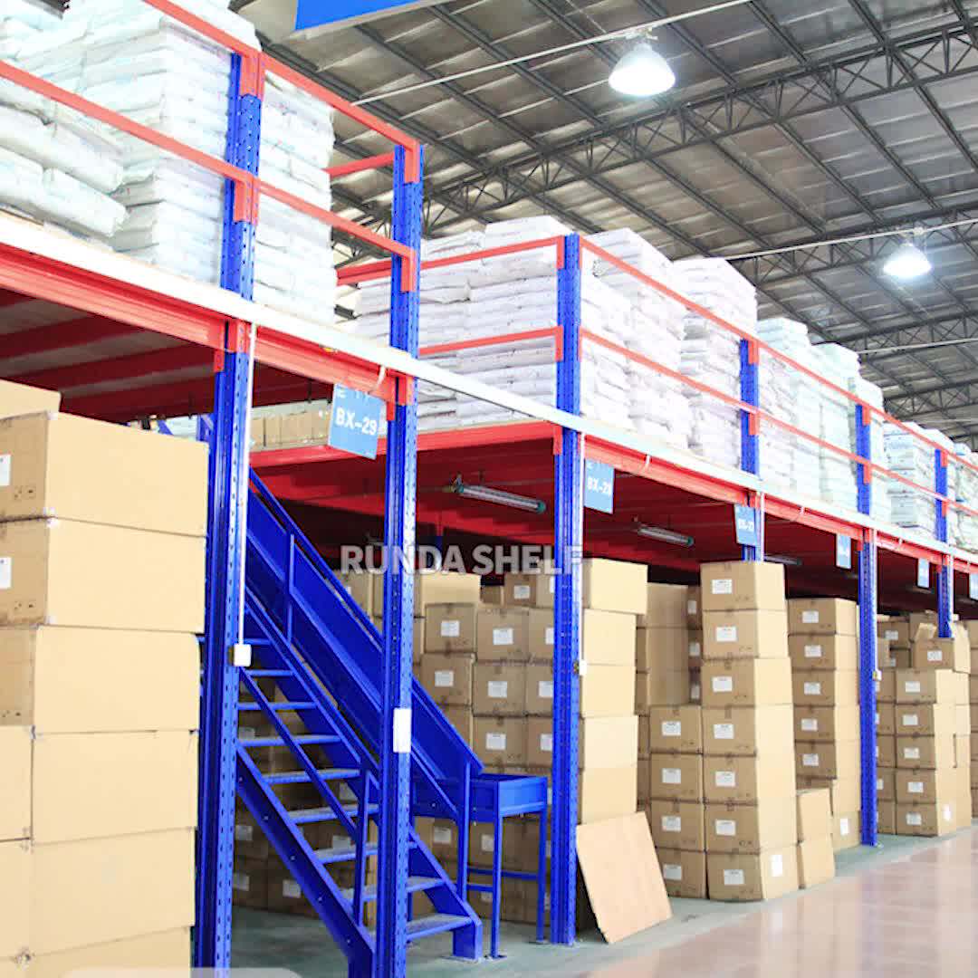 Industrial Warehouse Heavy Duty Attic Racking Multitier Pipe Rack