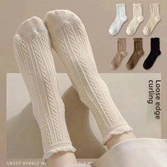 花邊襪子女中筒襪春秋款ins潮可愛日系長筒襪JK學院風襪子批發