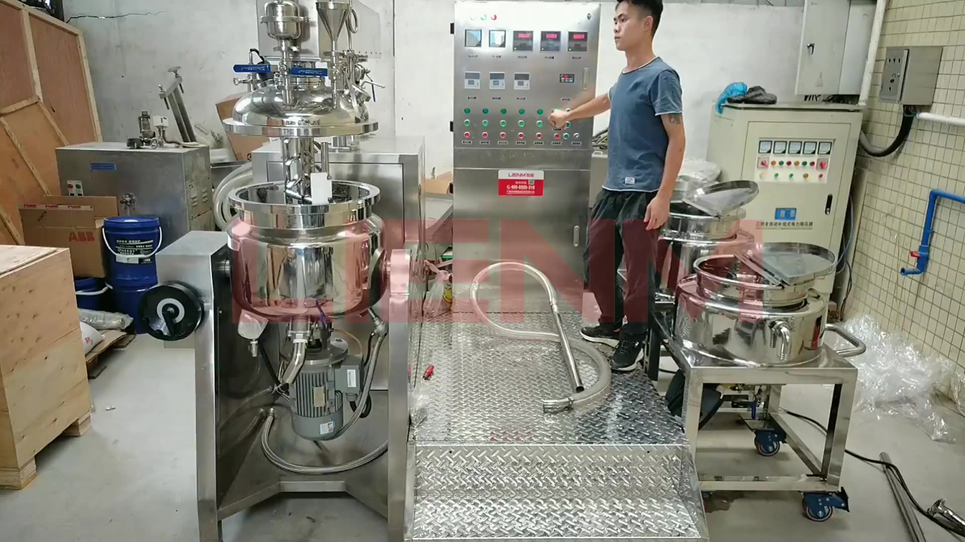 100l Cosmetic Heat Reactor/industrial Emulsifier Blender/ Machine