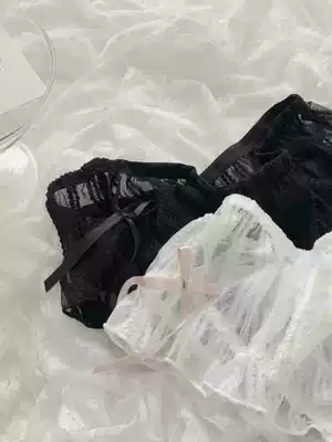 Bubble Gauze ~ girl solid color sexy mesh low waist underwear students breathable and comfortable cotton crotch female breifs