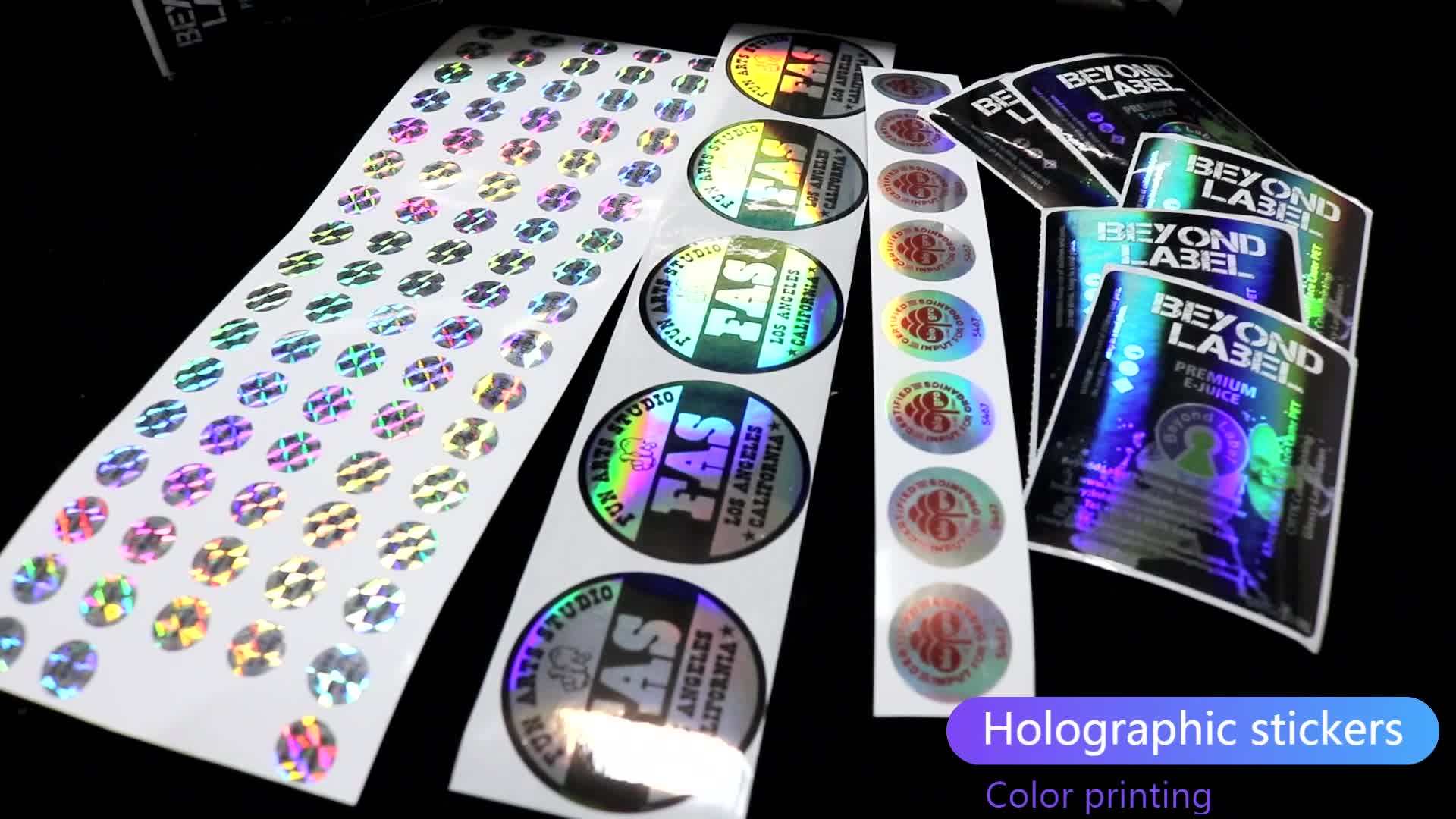 Wholesale Waterproof Adhesive Round Holographic Prismatic Sticker Buy Prismatic Sticker