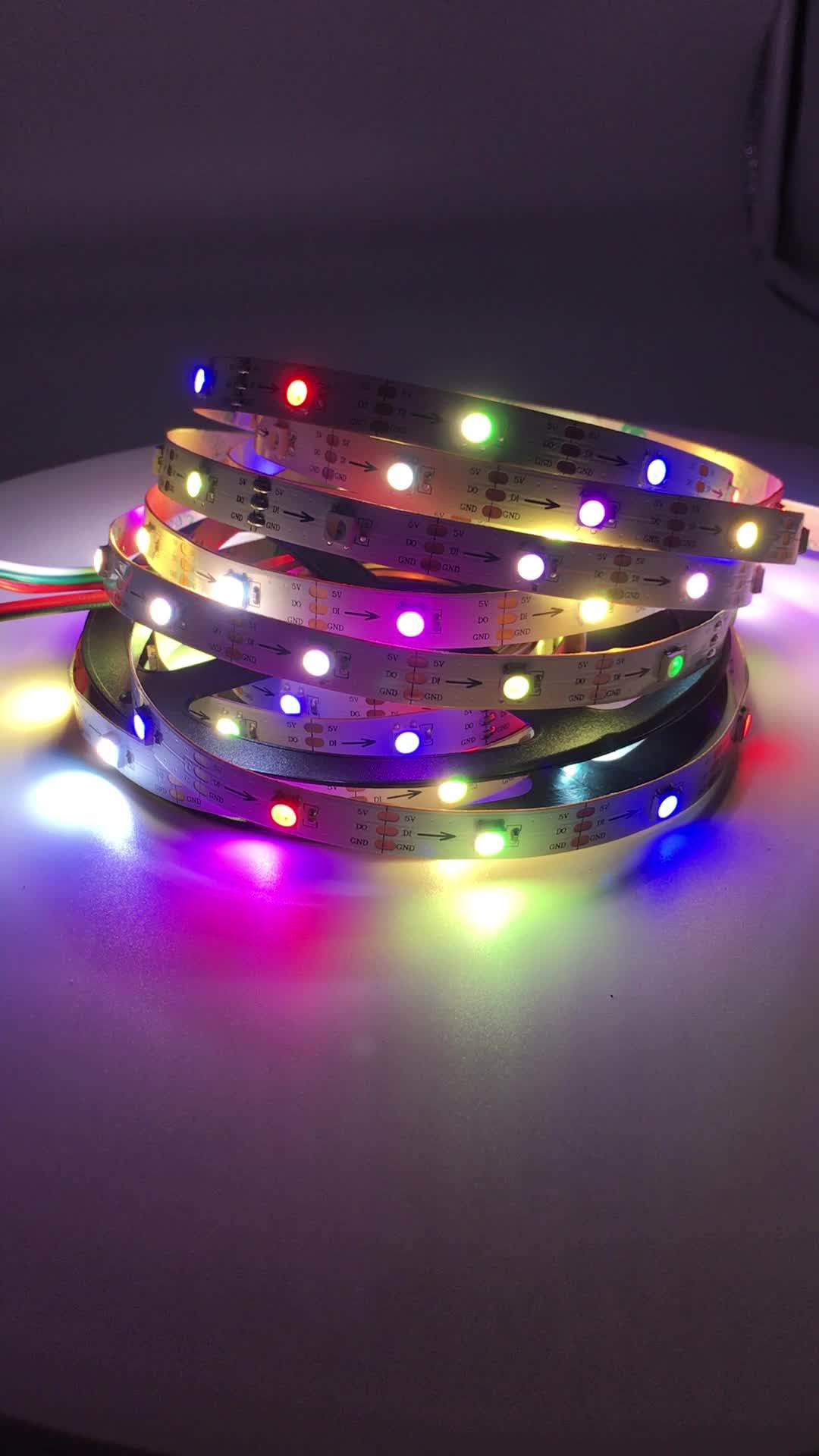 High Lumen Rgb Brightness Sk6812 Led Lighting Strips Flexible With Dc