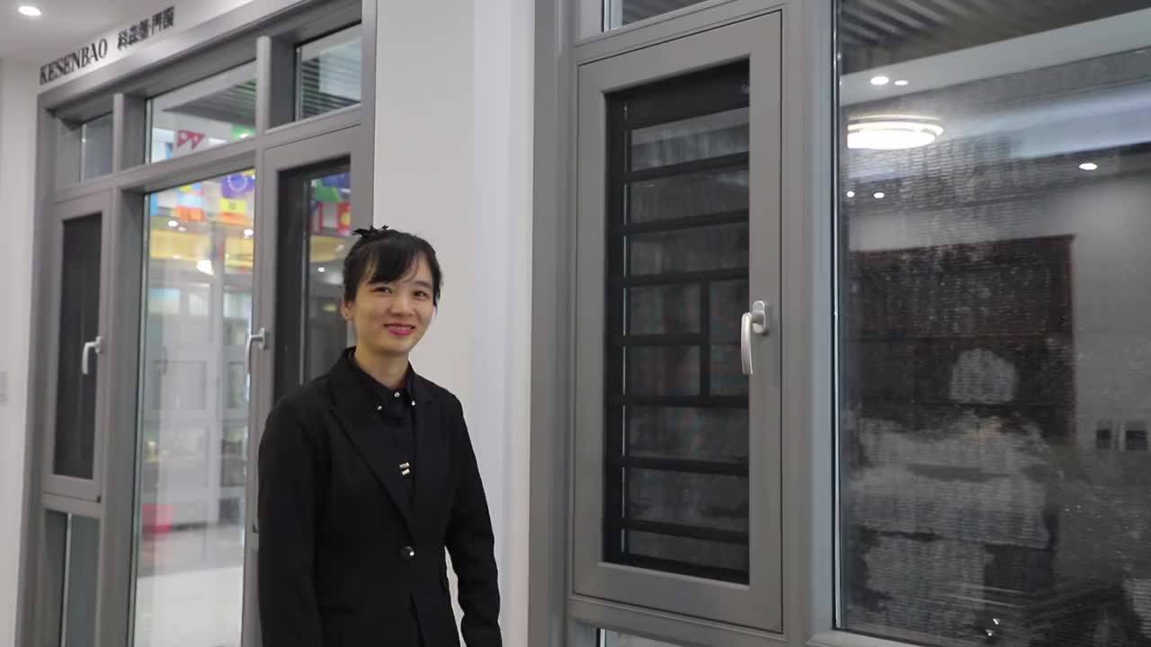 6mm Double Tempered Glass Horizontal Window Grill Design Powder Coating