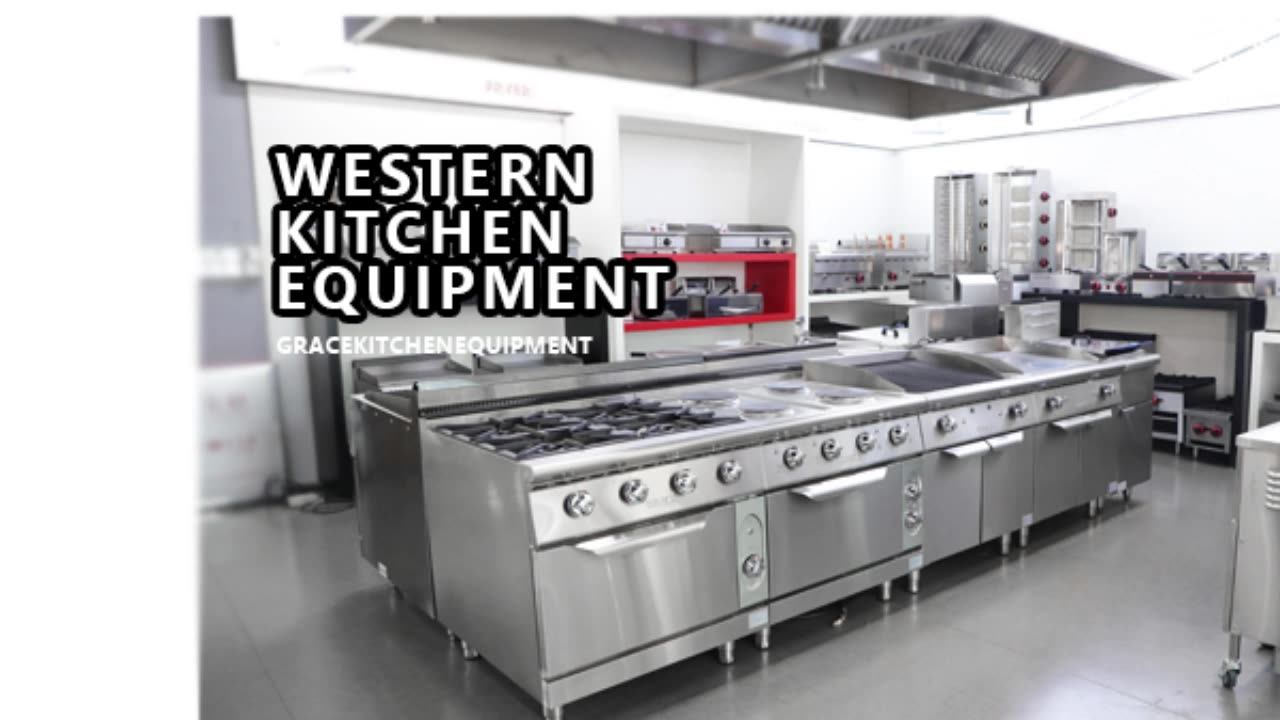 Commercial Fast Food Kitchen Gas Cooking Equipment Stainless Steel