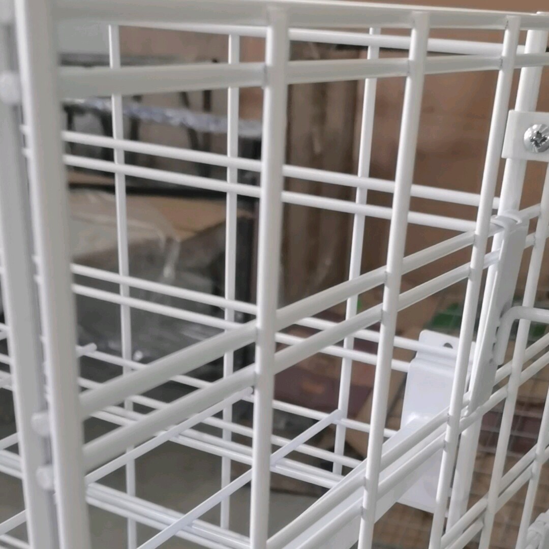 Retail Display 3-sided Gridwall Stand Floor Standing Grid Panel Metal 3 ...