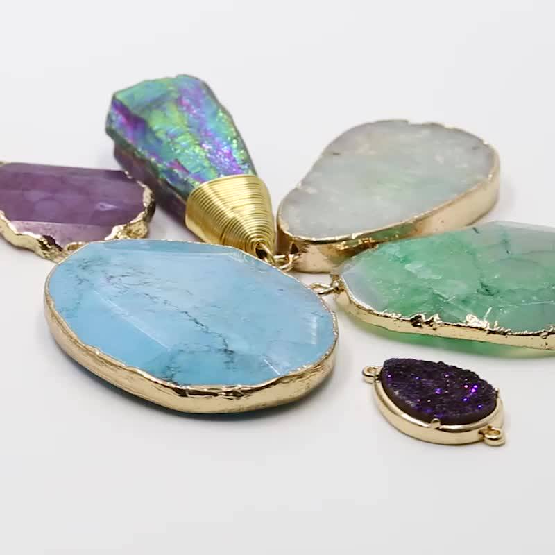 Natural Stone Pendant Necklaces For Jewelry Making Necklace Accessories