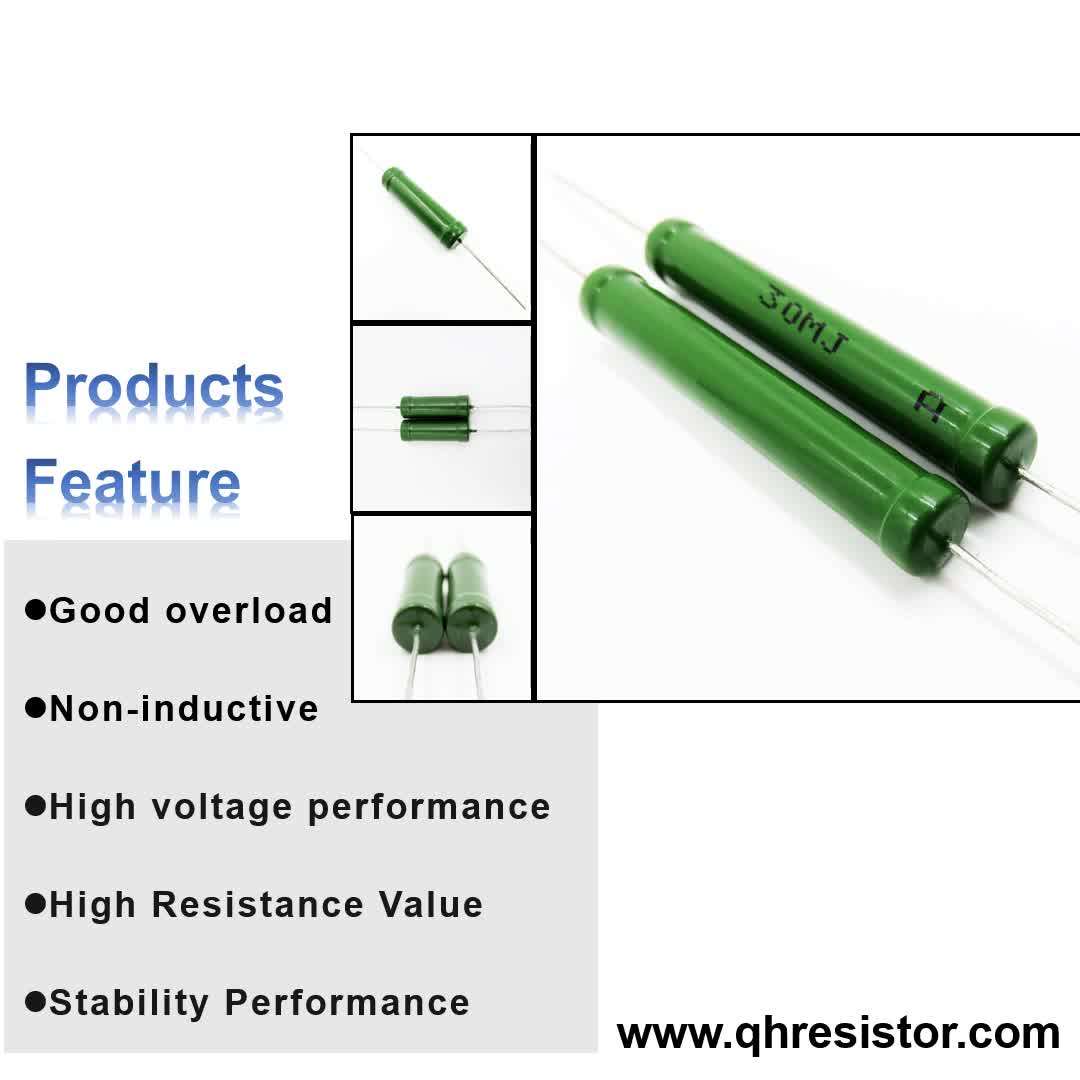 5w 10w 20w Hv Noninductive Resistor For High Voltage Power Supply