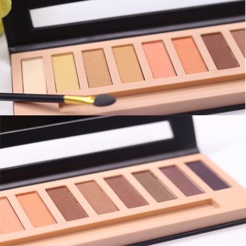 Thời trang charm 12 màu matte bưởi màu phấn mắt matte nằm tằm đất màu hun khói make-up hộp đĩa bộ má hồng apieu