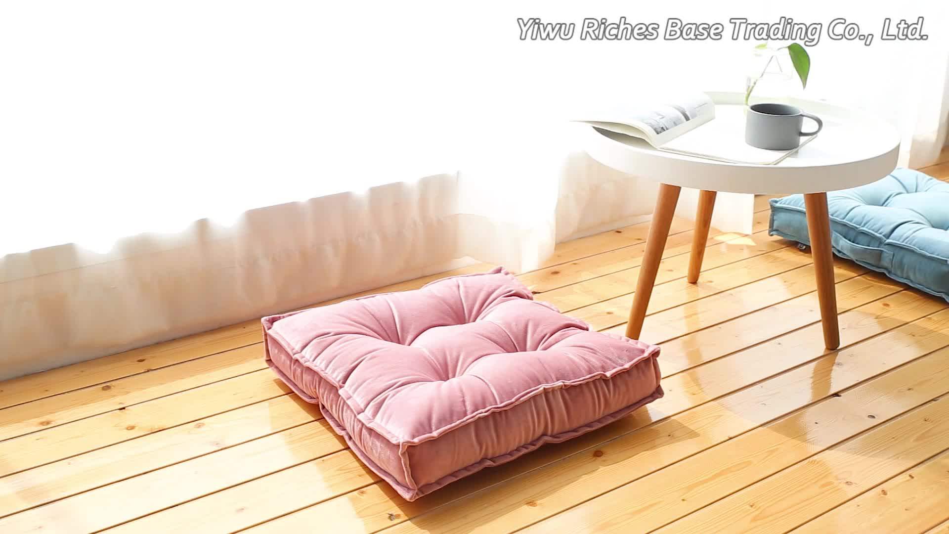 100 Polyester Japanese Style Soft And Comfortable Square Woven Chair