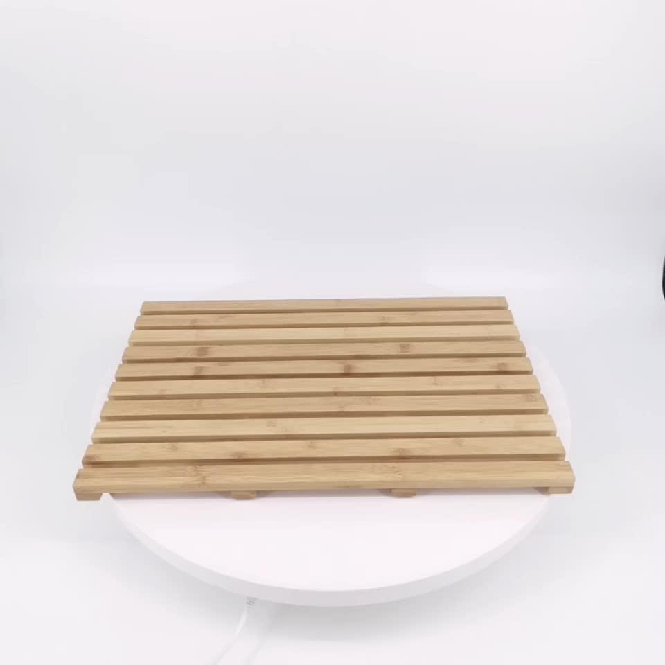 Bamboo Bath Mat Bathroom Bamboo Mat Anti Slip Bamboo Wood Waterproof
