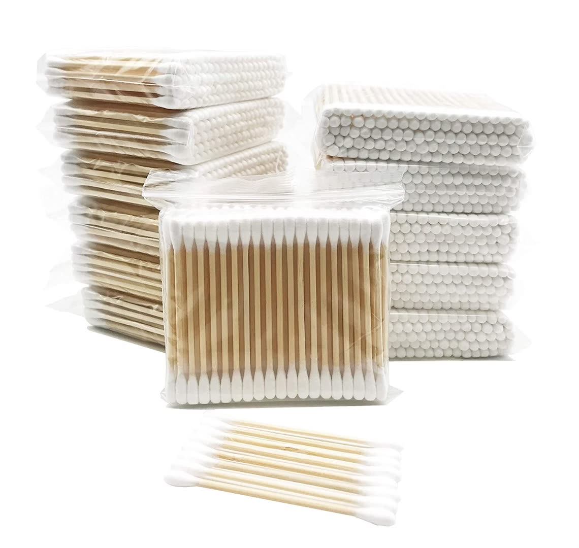 Bamboo Cotton Earbuds Wooden Cotton Swab Double Tipped Ear Sticks