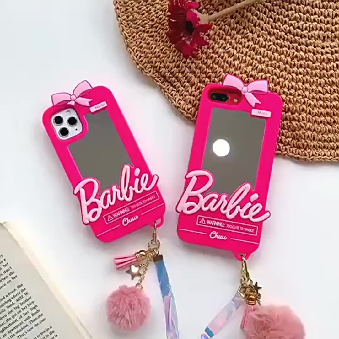 Wowcase Women Pink Cute Designers Phone Case Silicon 3d Mirror Cover