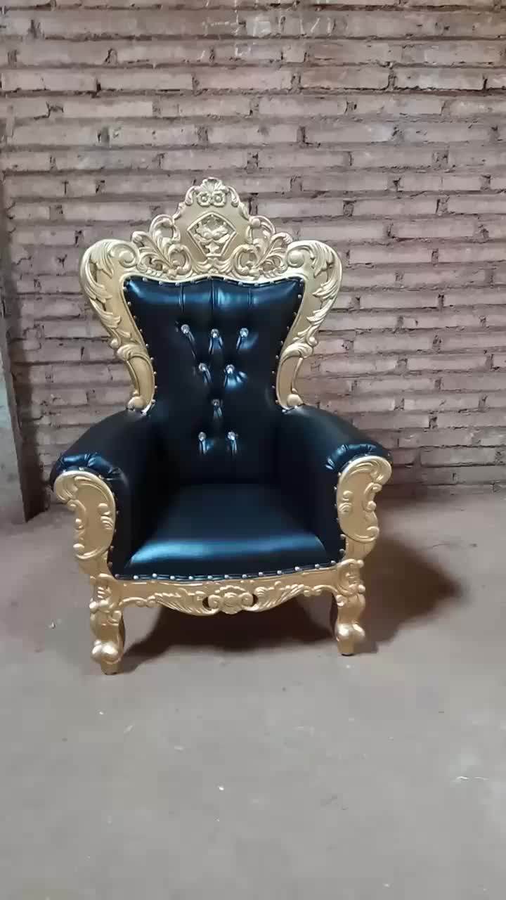 Baby Kids Gold Black King Throne Chair Indonesia Furniture Buy Baby