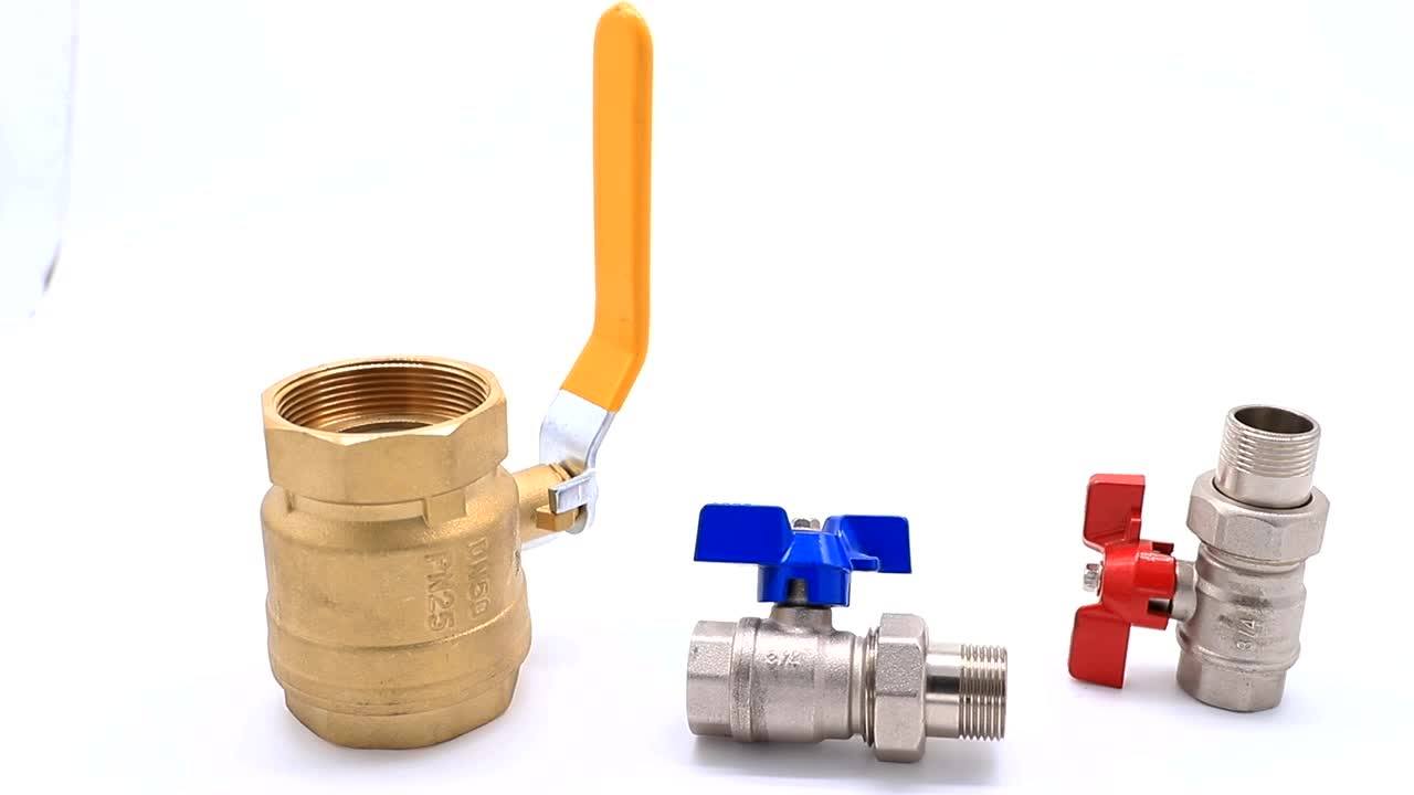 High Pressure 2pc Brass Female Threaded Ends 1/2" Ball Valve Hot Water