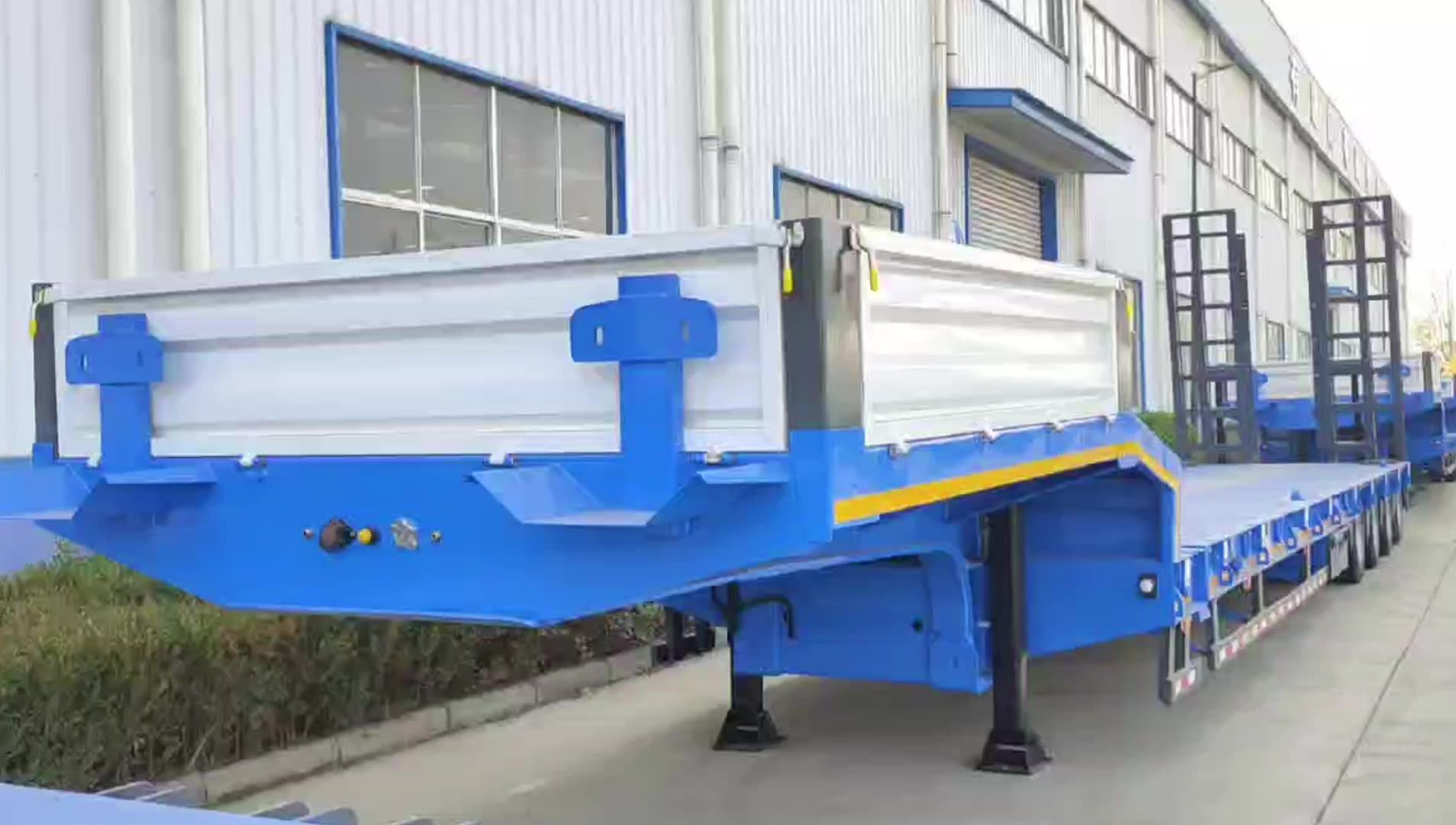 Heavy Duty Machine Gooseneck Drop Deck Extendable Low Bed Trailer Low