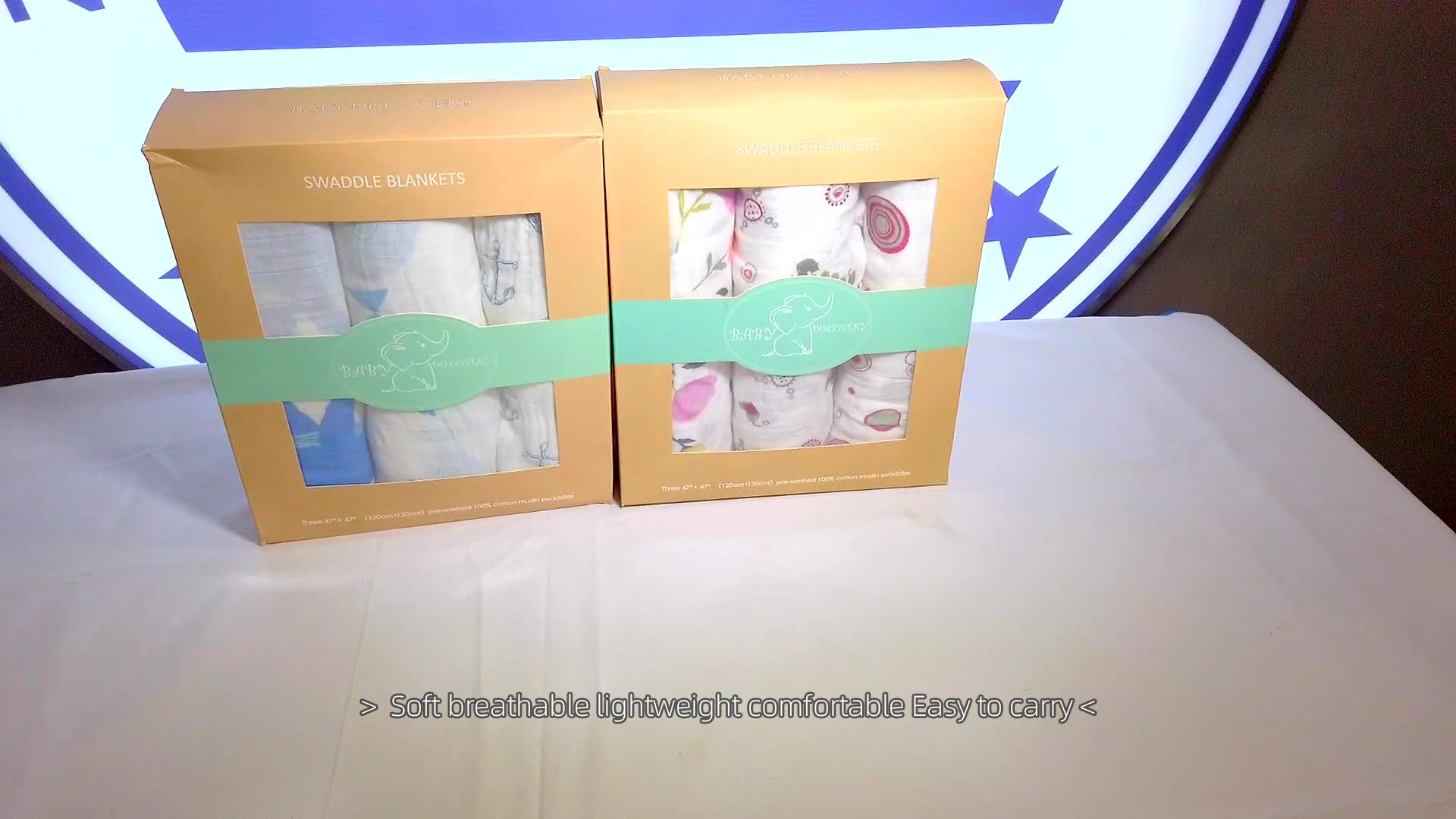 Briantex Pvc Pack Cute Prints Airline Swaddle Blanket 100 Cotton