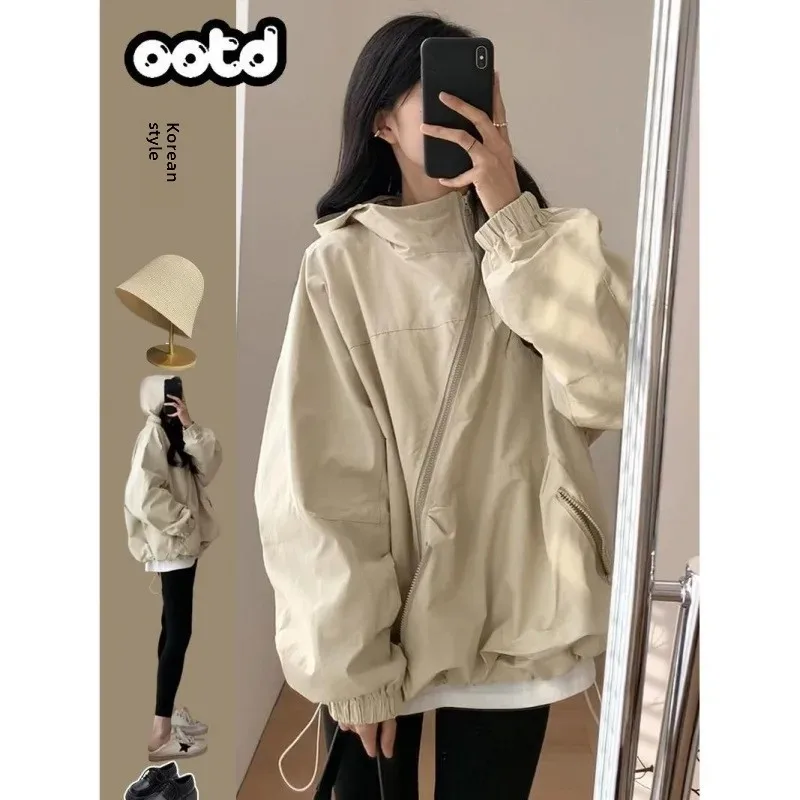 Осенняя куртка с капюшоном, весенний базовый костюм для отдыха, стиль Chanel, коллекция 2023 года, оверсайз