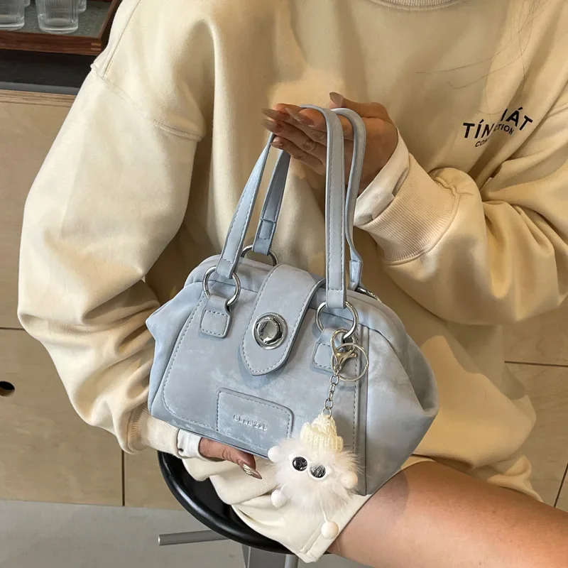 Factory direct niche design shoulder bag solid color messenger bag women's spring new fashion handbag texture
