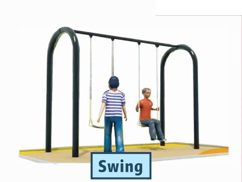 Jmqga120222 Best Selling Galvanized Steel Outdoor Swing Sets For Baby