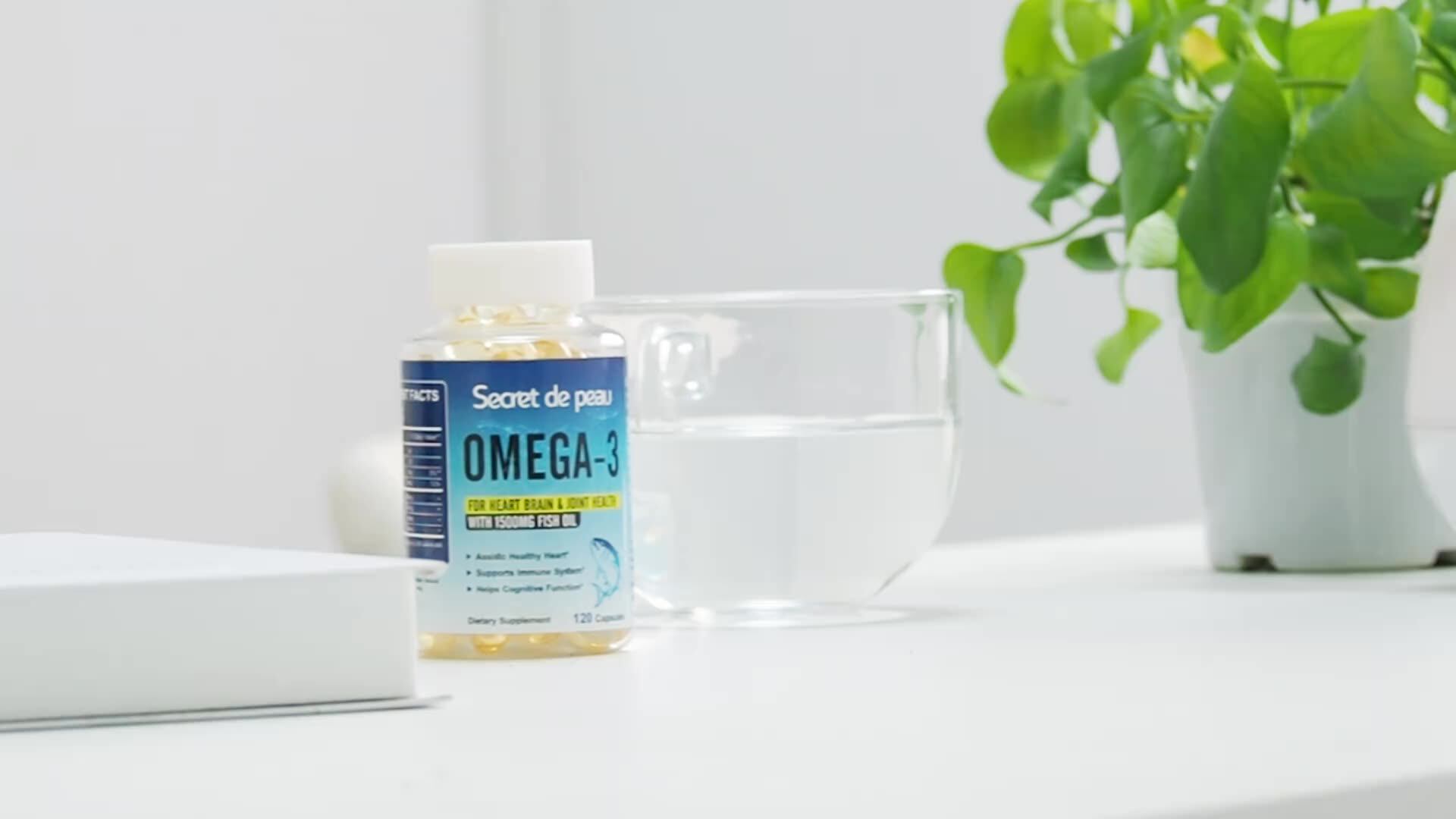 Factory Custom Oem/odm Omega 3 For Joints Eyes Skin Heart Health Boost Immune System 60 Pieces