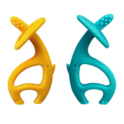 Mombella妈贝乐小舞象牙胶防吃手婴儿可水煮戒磨牙咬咬乐宝宝玩具