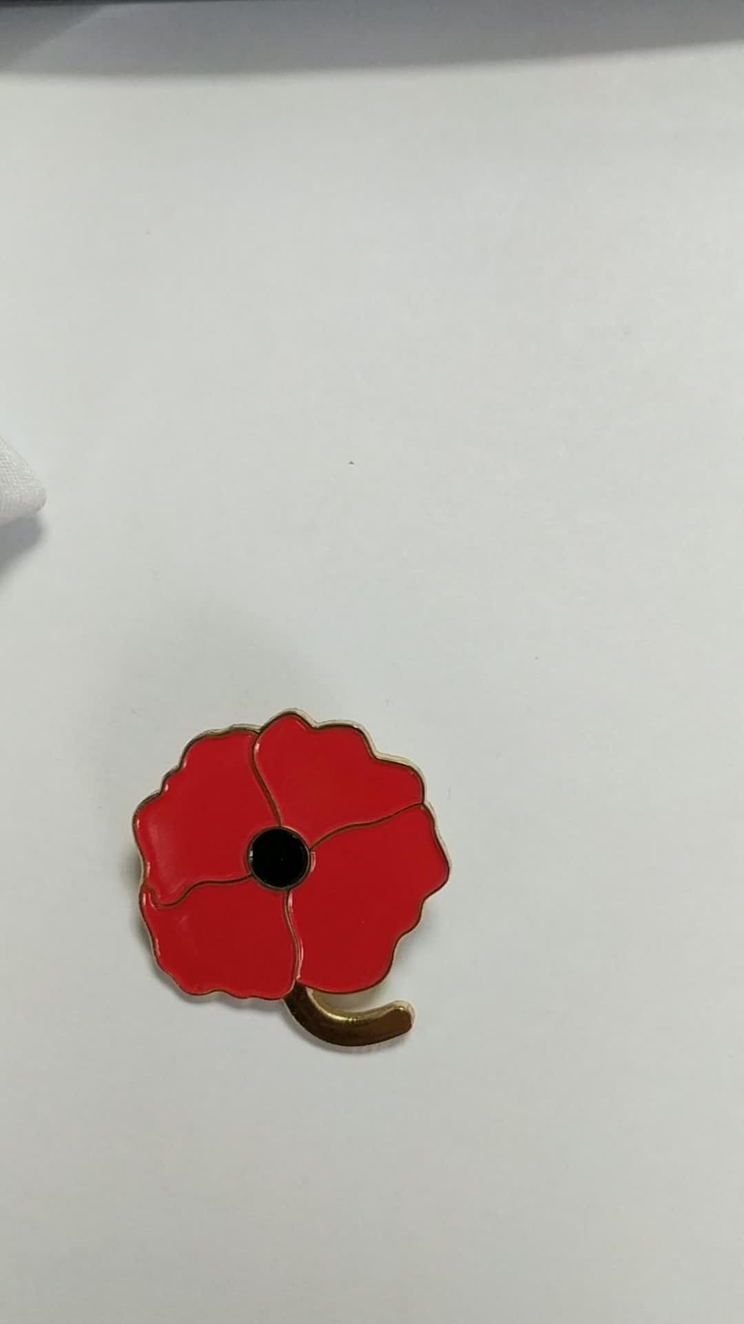 Poppy Lapel Pin Remembrance Day Memorial Day Gift Brooch Pins Lest We