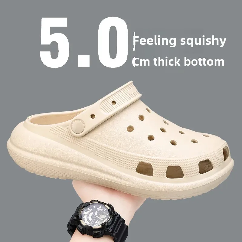 men's Crocs-style slippers for leisure
